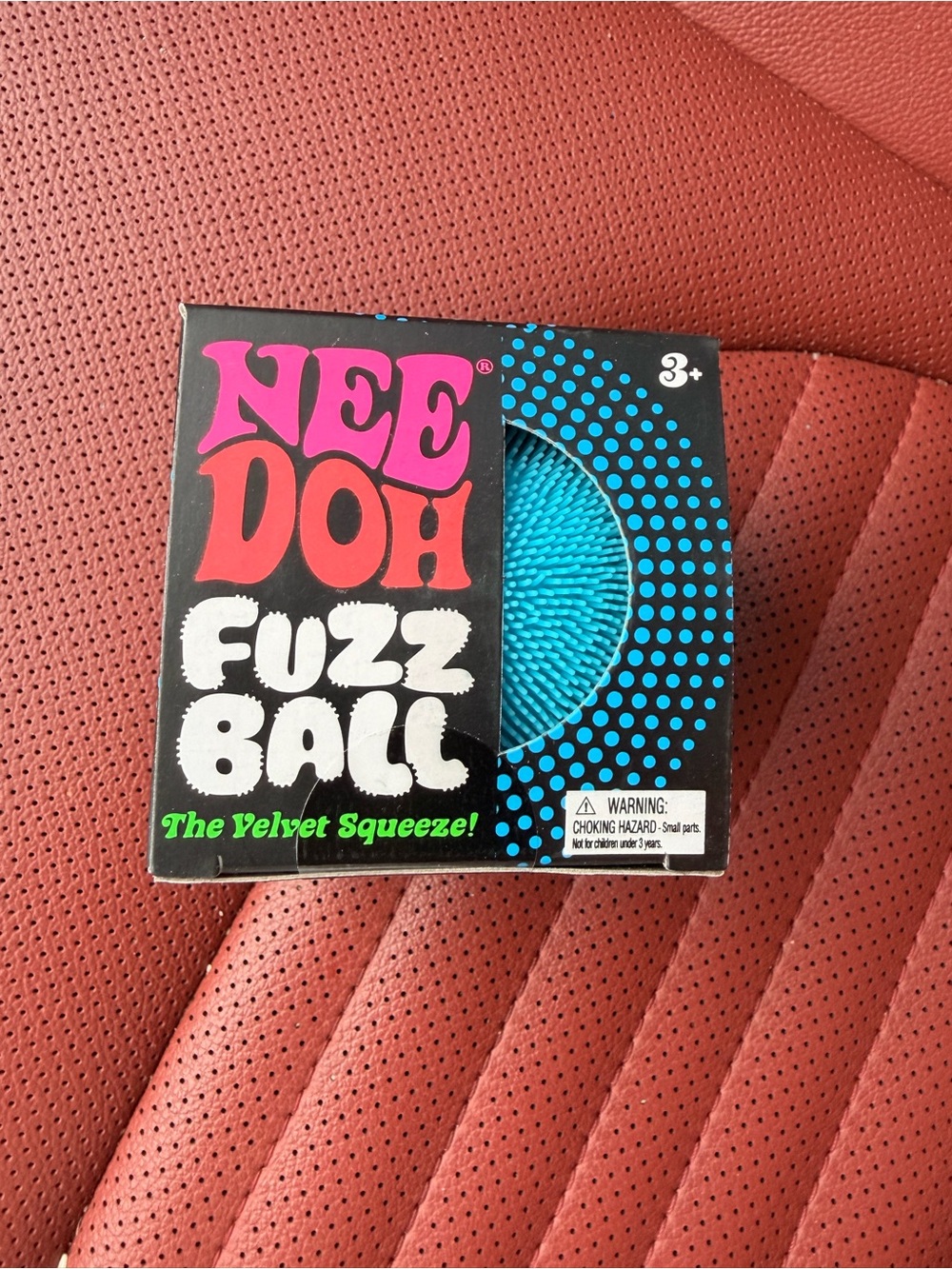 Needoh Fuzz Ball Velvet Squeeze Toy - Blue